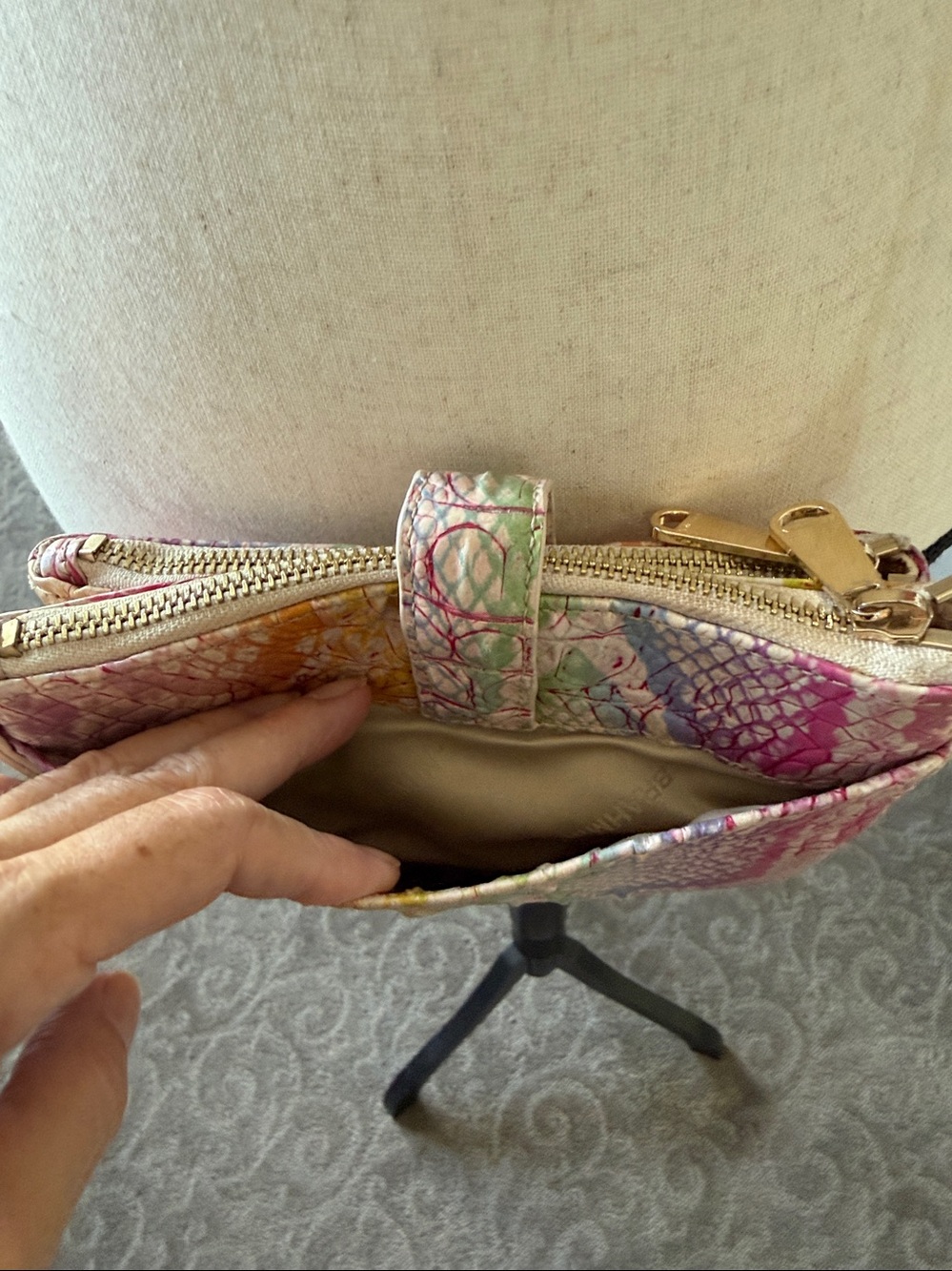 Brahmin Mina Optimism Crossbody Rainbow Bag - Picture 9 of 12